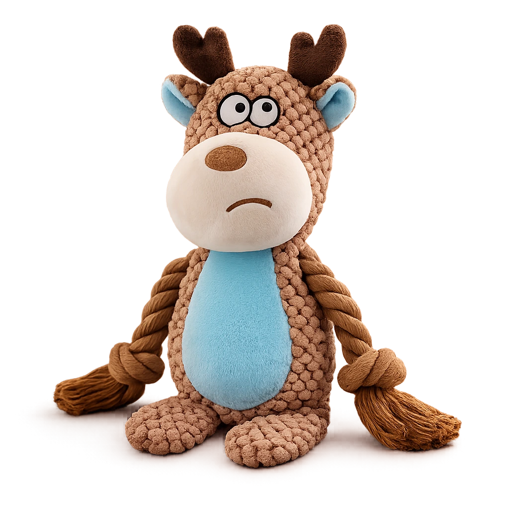 Antler plush dog toy