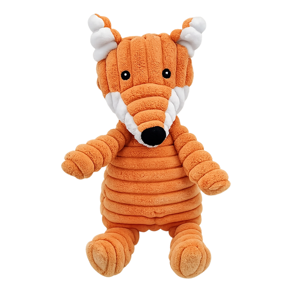 Blaze ribbed plush fox dog toy