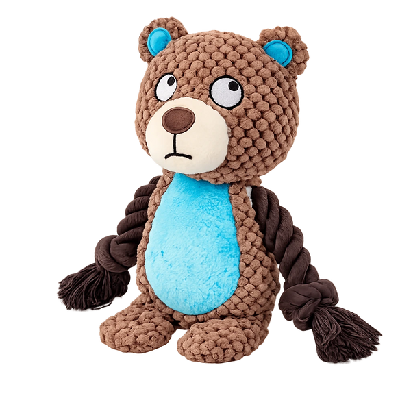 Grizzly plush dog toy