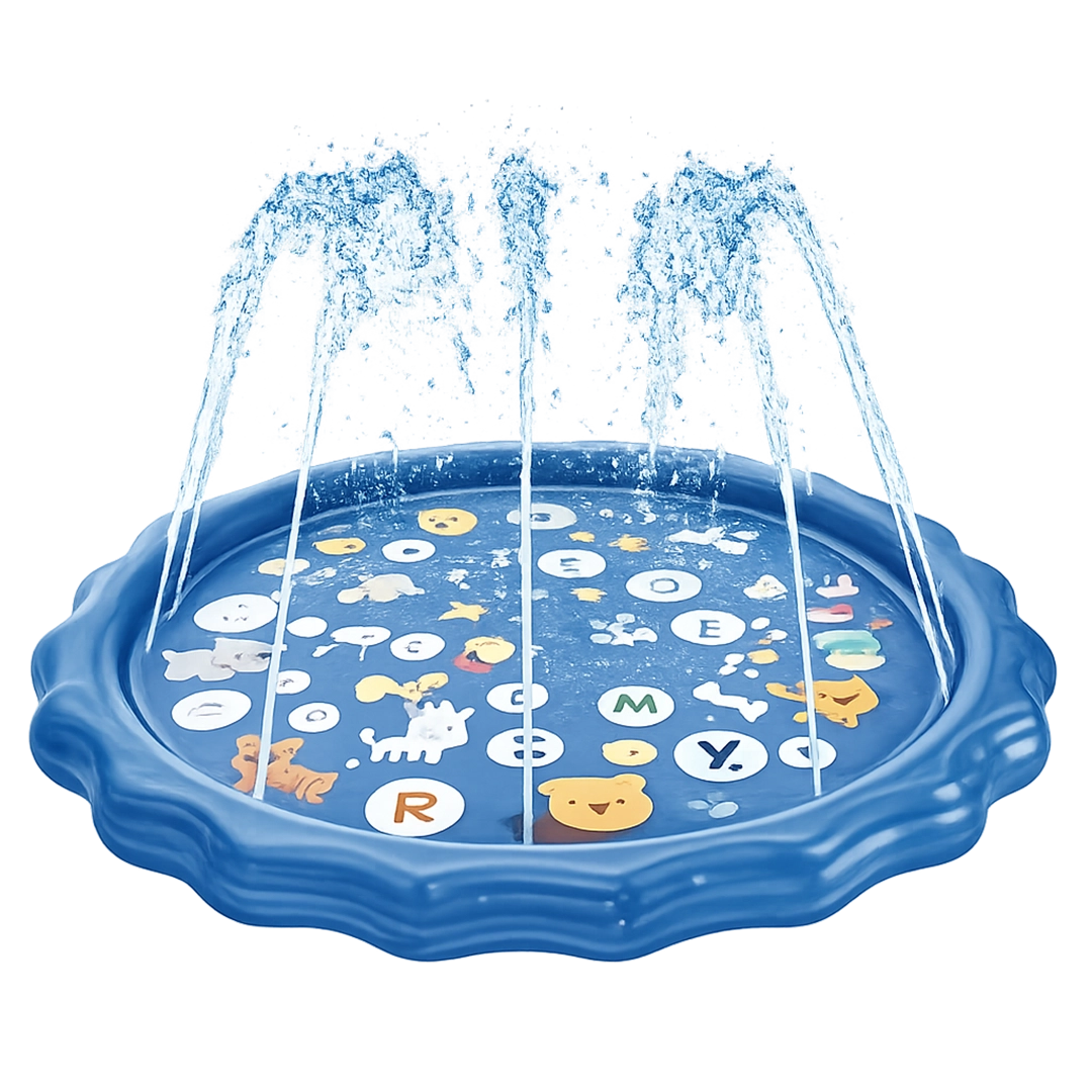 Paddle & Play dog splash pool with water spray