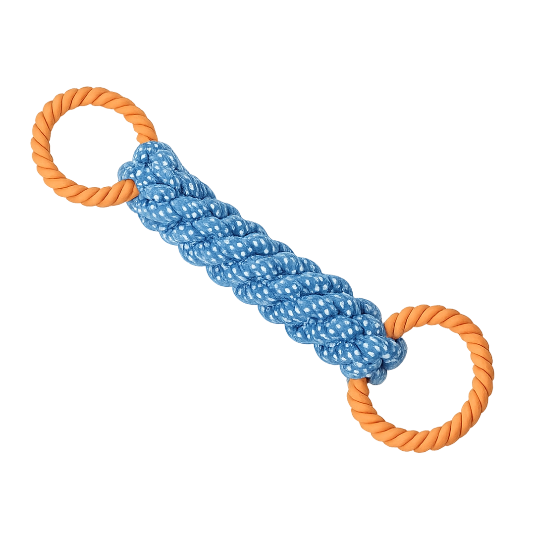 Ring Leader double-ring rope tug toy for dogs