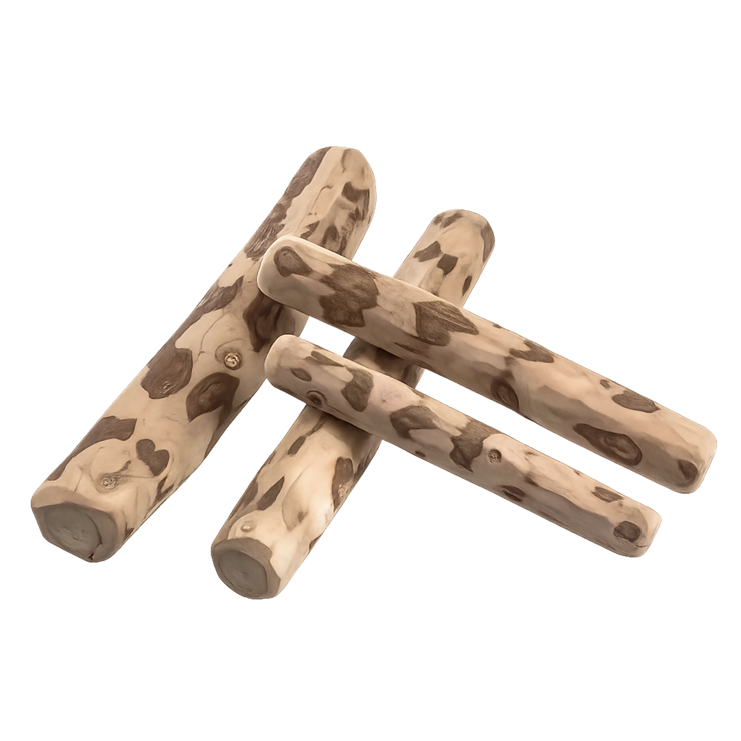 Sticky natural wood chew stick for dogs