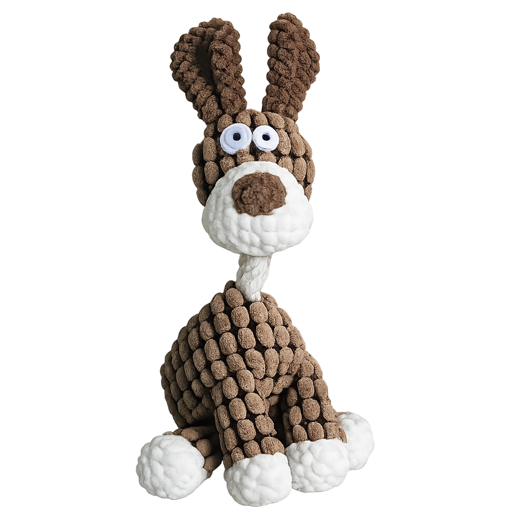 Thumper chunky knit rabbit plush dog toy