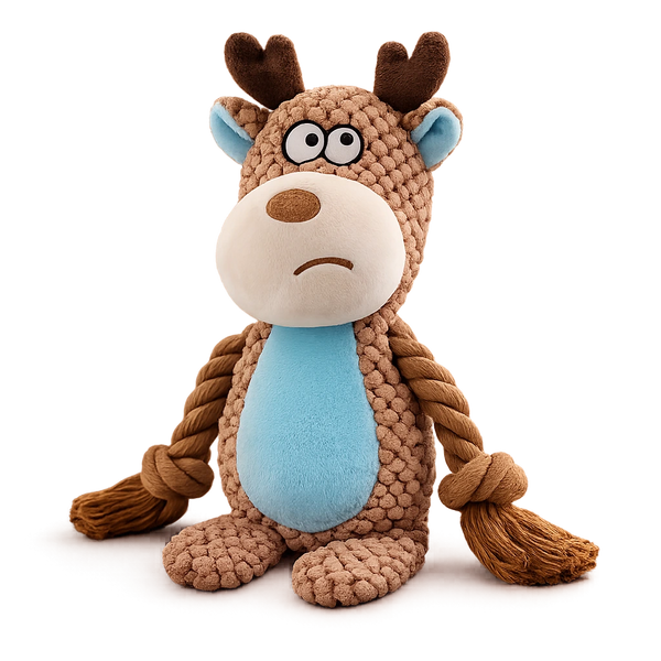 Antler plush dog toy