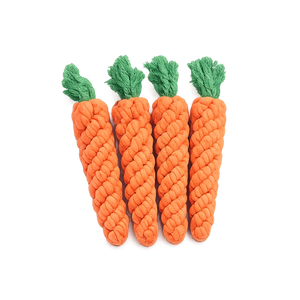 Chompy Carrot carrot-shaped cotton rope chew toy for dogs