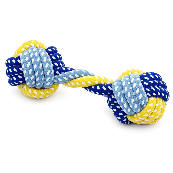 Double Knot knotted rope tug toy for dogs