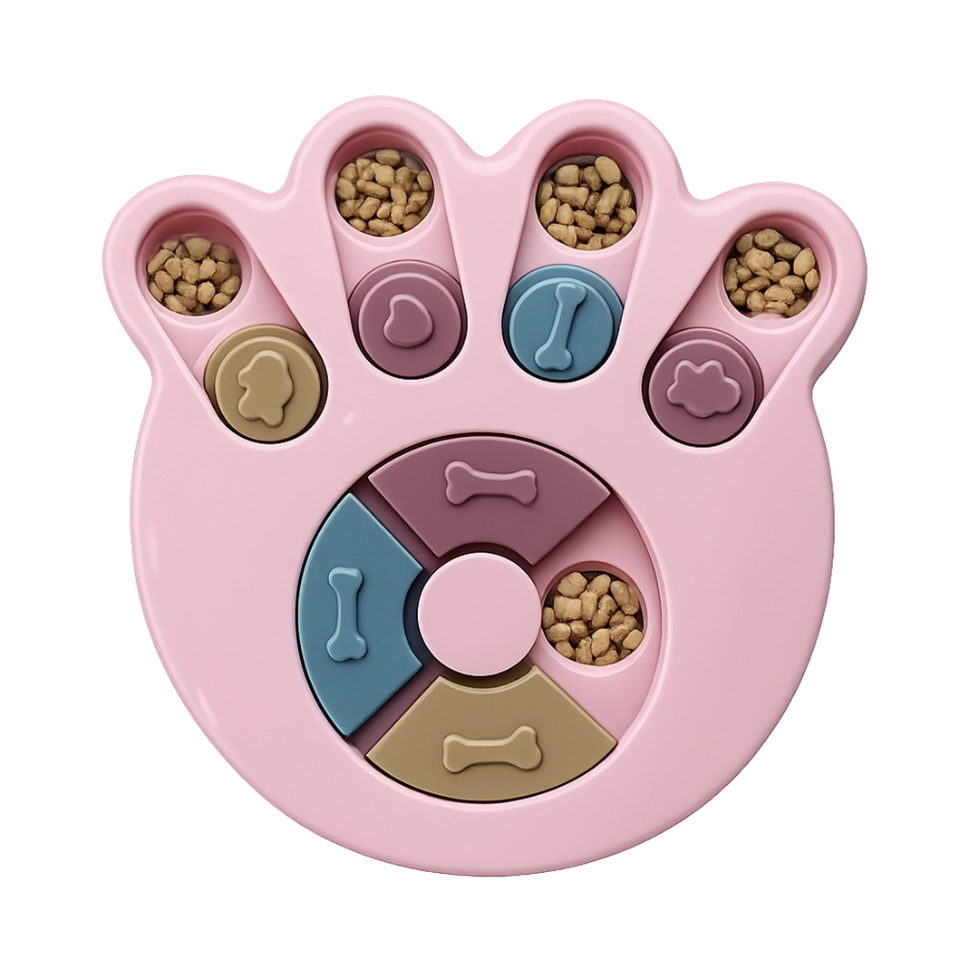 Smarty Paws paw-shaped treat puzzle toy for dogs