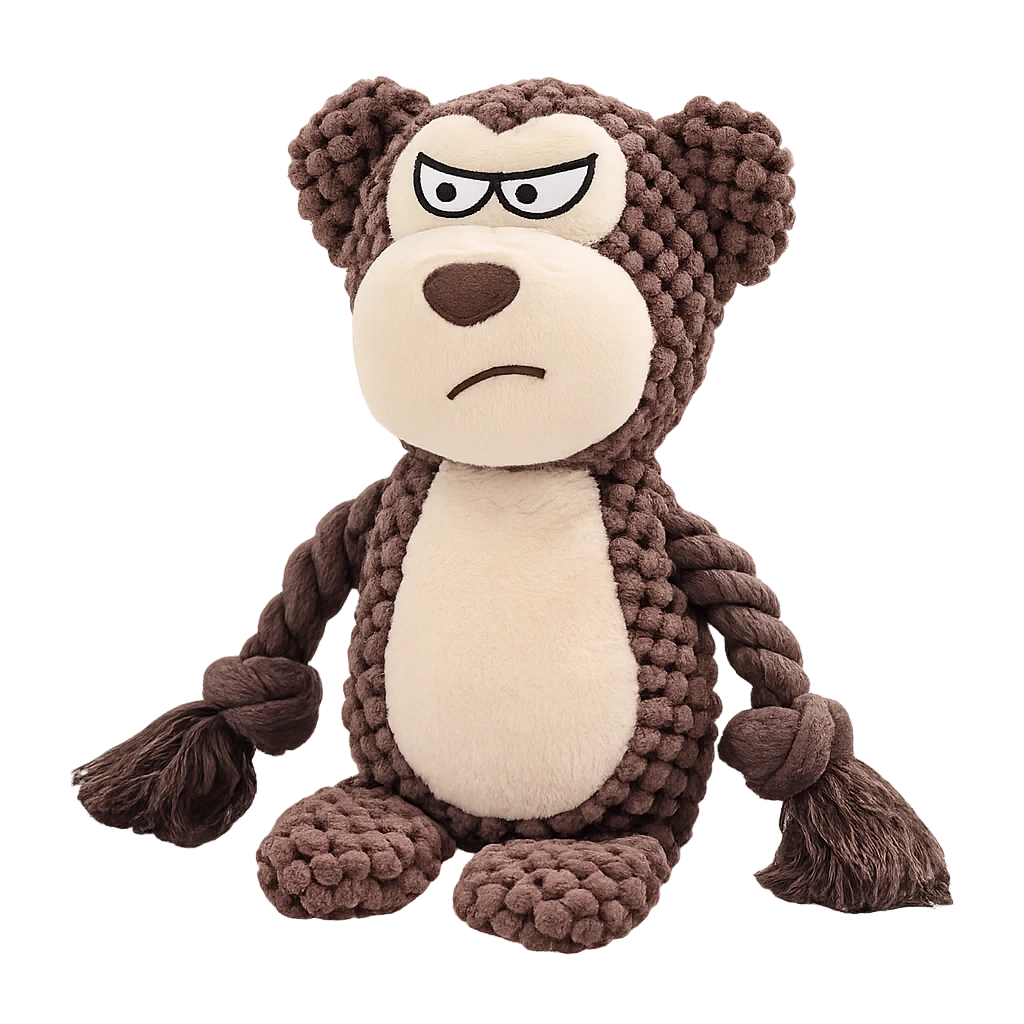 Strop plush dog toy